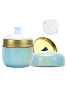 Contenedor de Polvo Corporal SHIMIDO 8.5 cm Azul Aqua