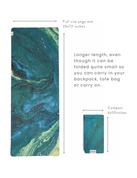 Alfombrilla de Yoga de Viaje Mikkoa 183x67.8cm Ecológica