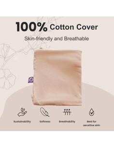 CooCooBaby Lounger para Bebé 0-12 Meses 100% Algodón Rosa 2