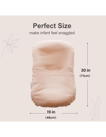 CooCooBaby Lounger para Bebé 0-12 Meses 100% Algodón Rosa