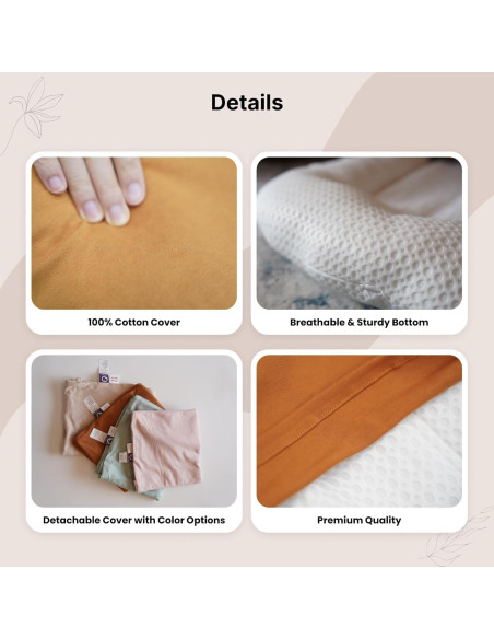 CooCooBaby Lounger para Bebé 0-12 Meses 100% Algodón Rosa