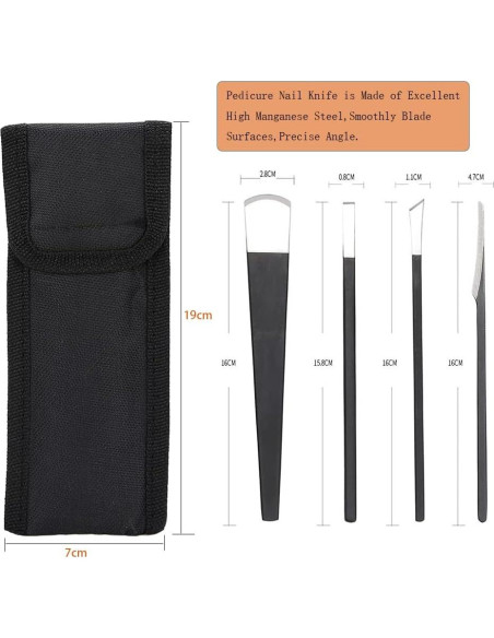 Kit de Cuchillos de Pedicura Watris Veiyi 4PCS - Acero 160mm