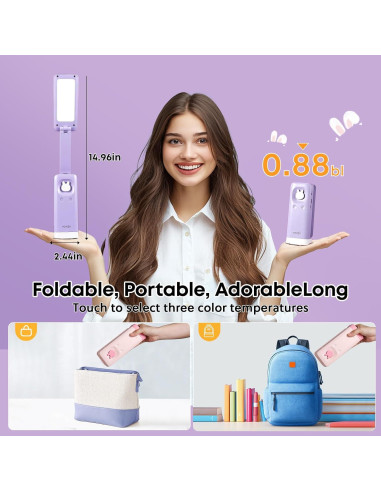 Lámpara de escritorio VAVOFO recargable 6000mAh 15 modos