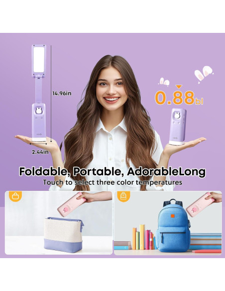 Lámpara de escritorio VAVOFO recargable 6000mAh 15 modos