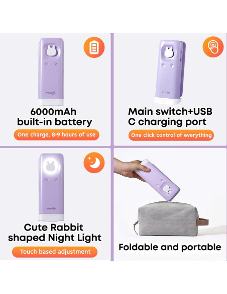 Lámpara de escritorio VAVOFO recargable 6000mAh 15 modos