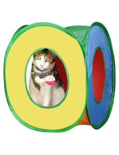 Túnel para Gatos Andiker Cuadrado S Plegable Colorido 50x50 cm