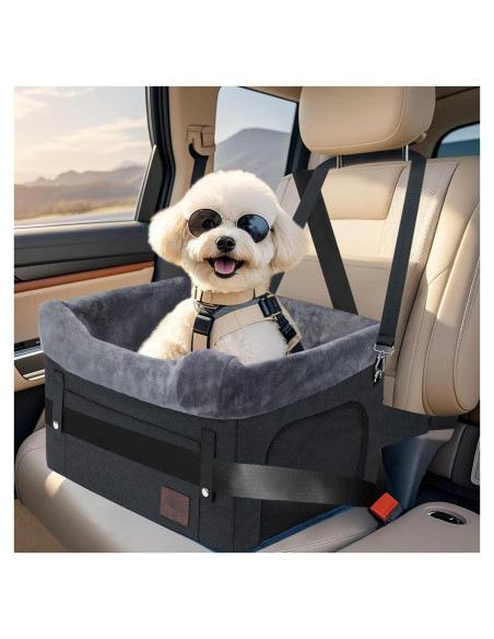 Asiento de Coche para Perros PetsHome Negro 42.5x32.5cm hasta 11kg