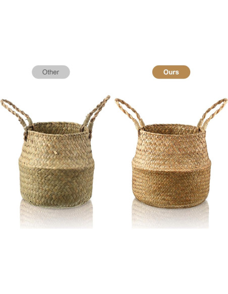 Cestas de Almacenamiento Patelai de Hierba Marina - 3 Piezas