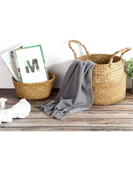 Cestas de Almacenamiento Patelai de Hierba Marina - 3 Piezas