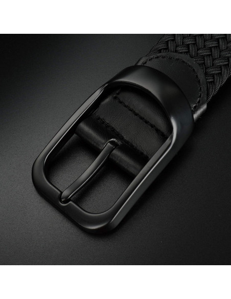 Cinturón Elástico para Hombre Talla Grande 43-75" Negro
