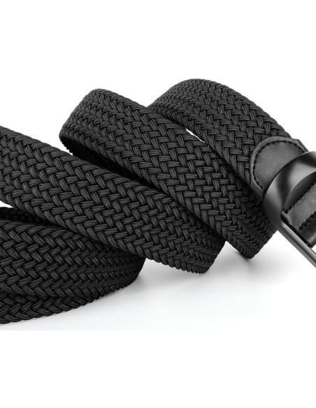 Cinturón Elástico para Hombre Talla Grande 43-75" Negro