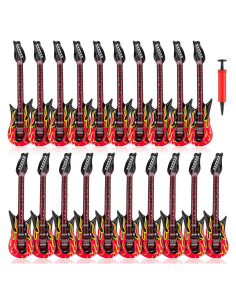 Juego de 21 Guitarras Inflables Gemscream 89 cm Rojo