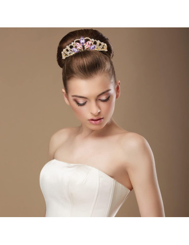 Tiara de Rapunzel Vinjewelry para Niñas y Adultos 5.08 cm