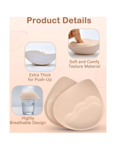 Insertos de Almohadillas para Sujetadores Ksang - Realce 4.19 cm
