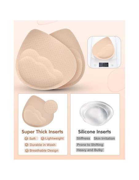 Insertos de Almohadillas para Sujetadores Ksang - Realce 4.19 cm