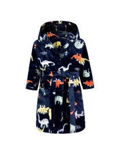 Bata de Baño para Niñas Cartoon Dinodaur con Capucha 2-3T