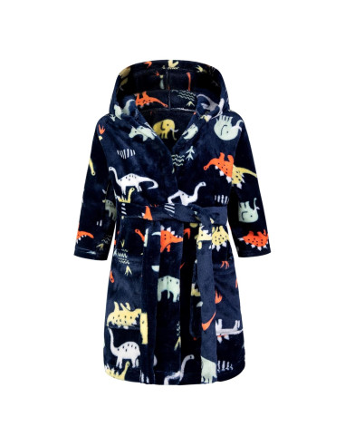 Bata de Baño para Niñas Cartoon Dinodaur con Capucha 2-3T