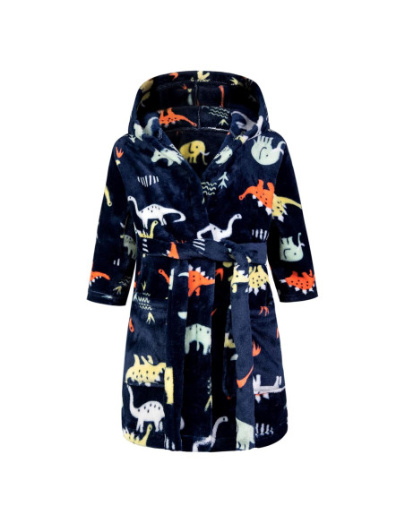 Bata de Baño para Niñas Cartoon Dinodaur con Capucha 2-3T