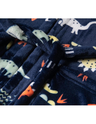 Bata de Baño para Niñas Cartoon Dinodaur con Capucha 2-3T