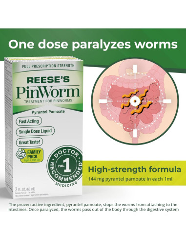 Medicamento Líquido para Oxiuros Reese's 29.57 mL Sabor Plátano