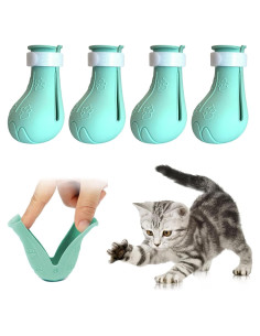 Zapatos Antirrayones para Gatos ALMDA Verde - 4 Paquetes