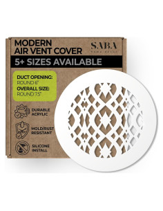 Cubierta de Ventilación Decorativa SABA Home Decor 15 cm Blanco