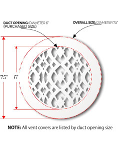 Cubierta de Ventilación Decorativa SABA Home Decor 15 cm Blanco 2