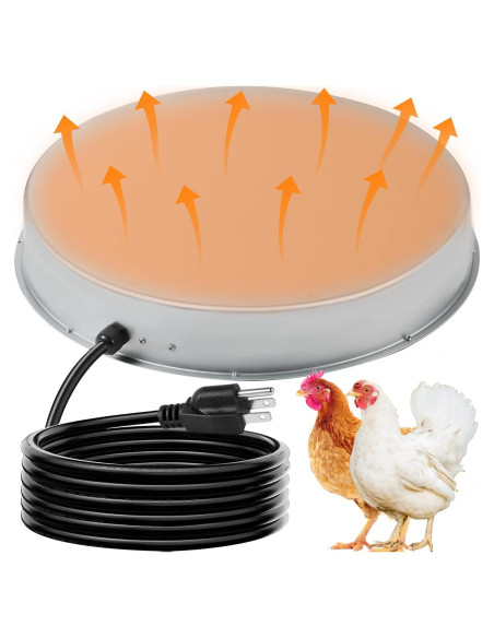 Calentador de Agua para Pollos Zoblise 28 cm 125W Anticongelante
