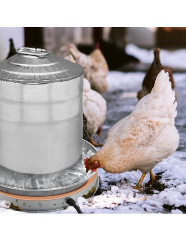 Calentador de Agua para Pollos Zoblise 28 cm 125W Anticongelante