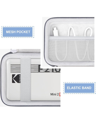 Funda Dura para Impresora Kodak Mini 2 Retro 4PASS Gris