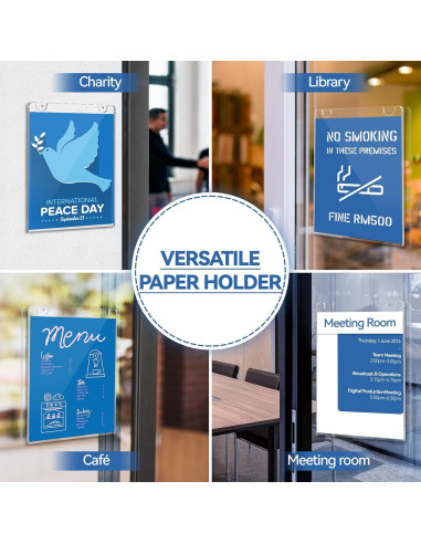 Soporte de señal acrílico Daofary 18 paquetes 8.5x11 cm