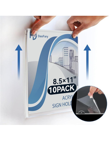 Soporte de señal acrílico Daofary 18 paquetes 8.5x11 cm