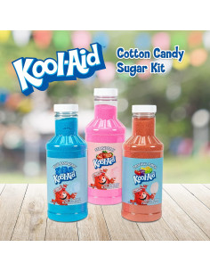 Kit de Azúcar para Algodón de Azúcar Kool-Aid - 3 Sabores - 3 Botellas de 480 g 2