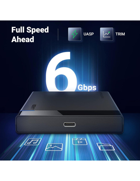 Carcasa Externa UGREEN 2.5" USB C 3.1 SATA III 6Gbps para HDD/SSD