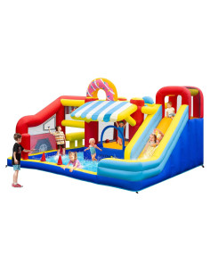 Castillo Inflable VIVOHOME 9 en 1 con Resbaladilla y Piscina