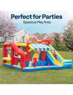 Castillo Inflable VIVOHOME 9 en 1 con Resbaladilla y Piscina 2