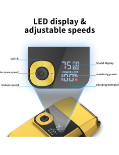 Afeitadora Eléctrica DSP 2 en 1 Oro con Pantalla LED 2