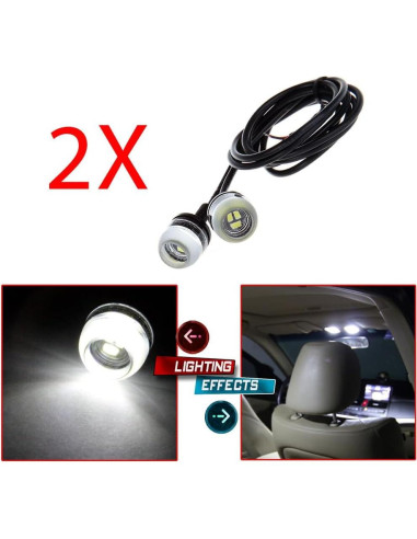 ECCPP Luz de Niebla LED 18mm para Acura y Audi 2015