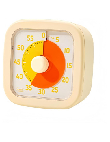 Temporizador Visual SHUTKMVCW 60 Minutos Amarillo Crema