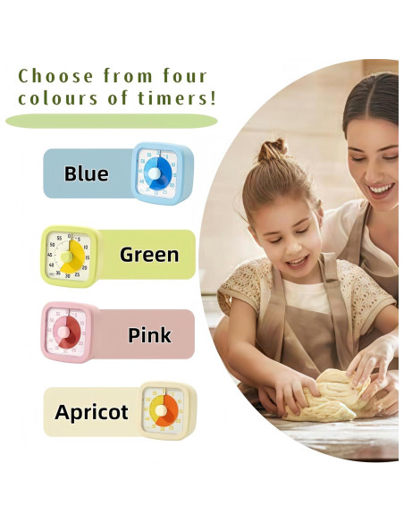 Temporizador Visual SHUTKMVCW 60 Minutos Amarillo Crema