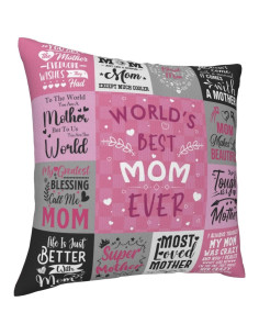 Funda de Cojín Decorativa Whasnrt 45x45cm para Mamá 2