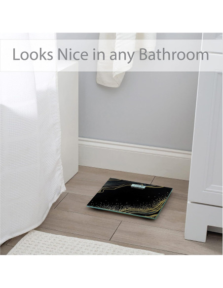 Báscula Digital Bath Bliss de Vidrio Templado 150 kg Negra