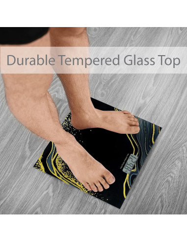Báscula Digital Bath Bliss de Vidrio Templado 150 kg Negra