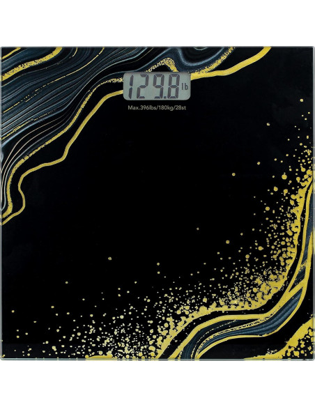 Báscula Digital Bath Bliss de Vidrio Templado 150 kg Negra