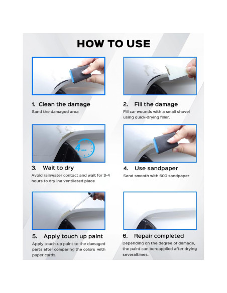 Kit de Pintura de Retoque Negro RSACET 11.8ml para Volkswagen