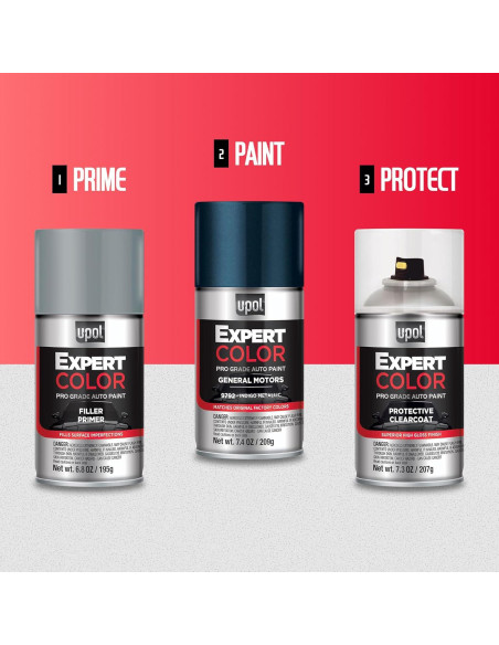 Pintura en aerosol U-POL Expert Color Negro 219ml para Chrysler PX8