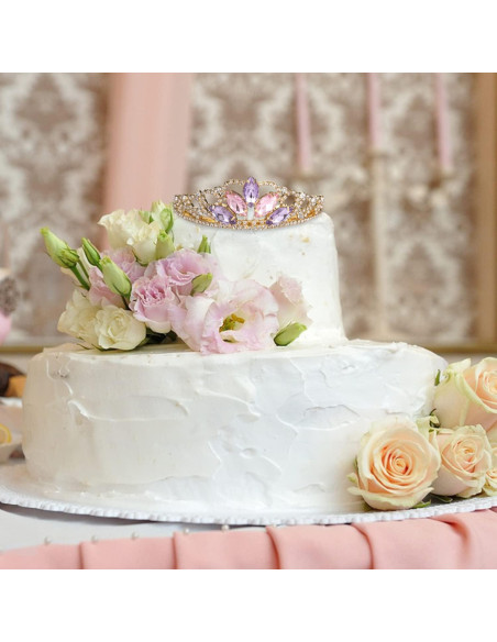 Tiara de Rapunzel Vinjewelry para Niñas y Adultos 5.08 cm Tiara de Rapunzel Vinjewelry para Niñas y Adultos 5.08 cm