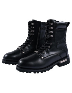 Botas de Combate de Cuero PU para Motocicleta Hombre 4.19cm