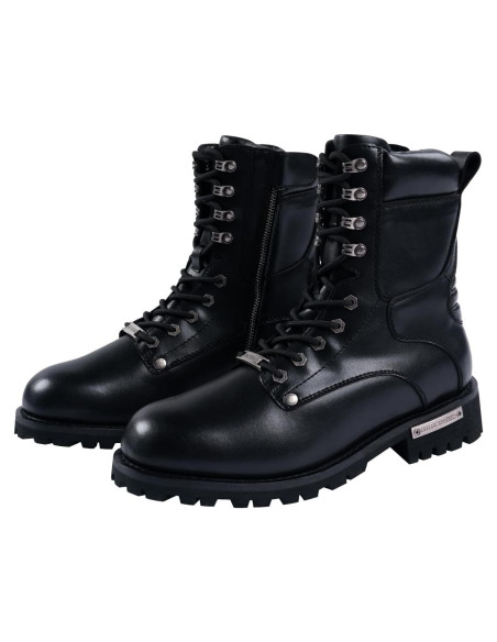 Botas de Combate de Cuero PU para Motocicleta Hombre 4.19cm