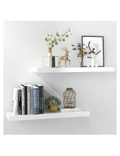 Estantes Flotantes Blancos Inhabit Union 61cm - Juego de 2